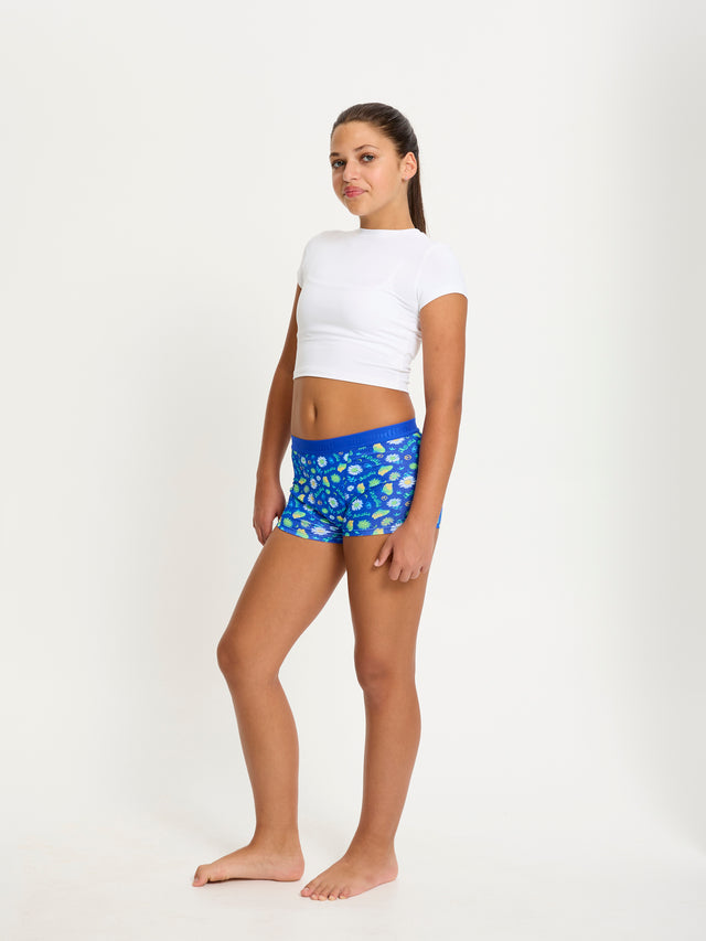SmileyWorld® | Modibodi Teen Hipster Boyshort Super Boho Botanical Blue