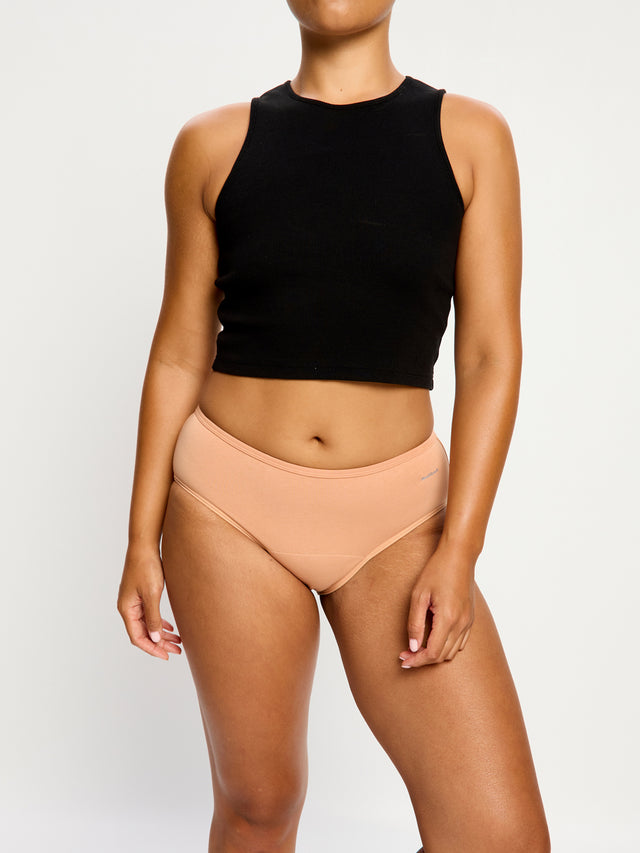 Basic Mid-Rise Brief Moderate Italian Clay