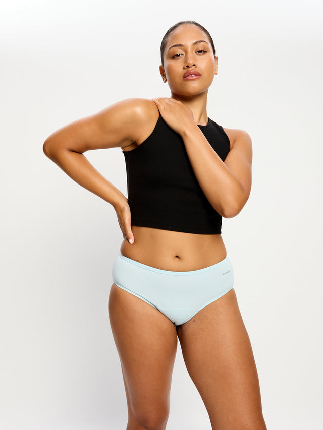 Basic Mid-Rise Brief Moderate Moody Blue