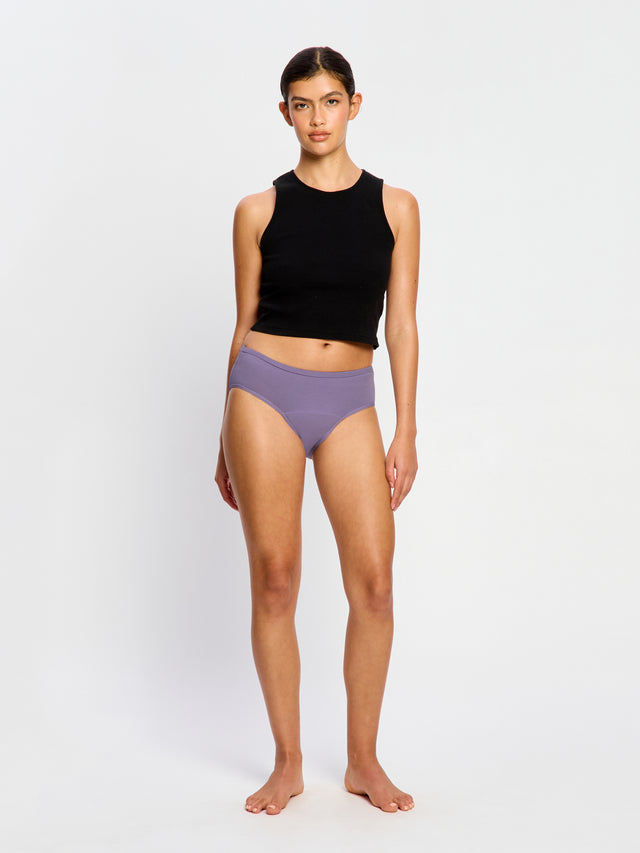 Basic Mid-Rise Brief Moderate Purple Tonic