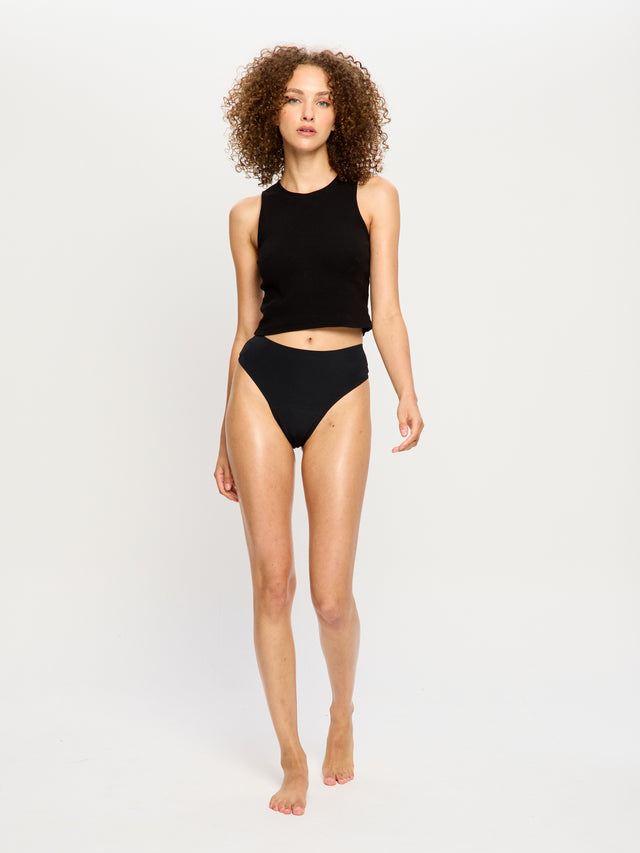 Modicomfort Seamless Hi Waist Cheeky Moderate Black