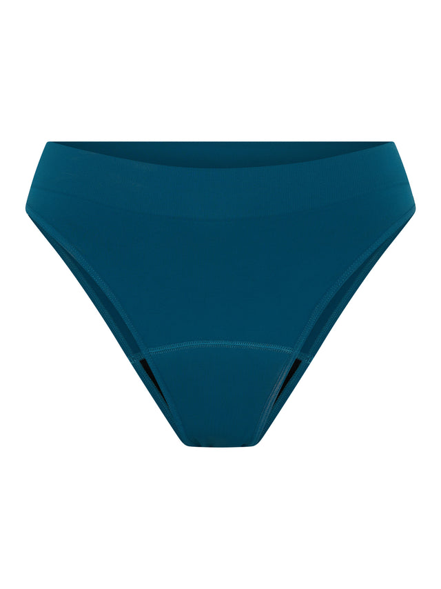 Modicomfort Seamless Hi Waist Cheeky Moderate Teale Blue