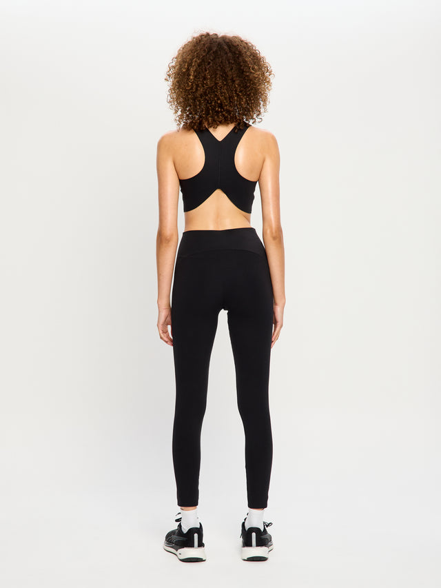 Full Length Bonded Panel Leggings Black