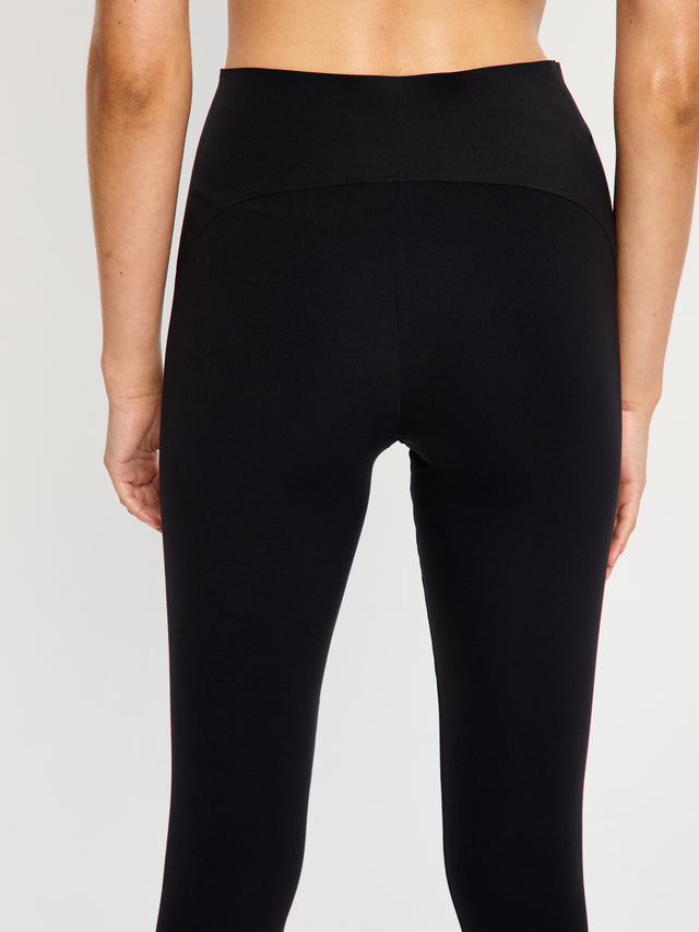 Full Length Bonded Panel Leggings Black