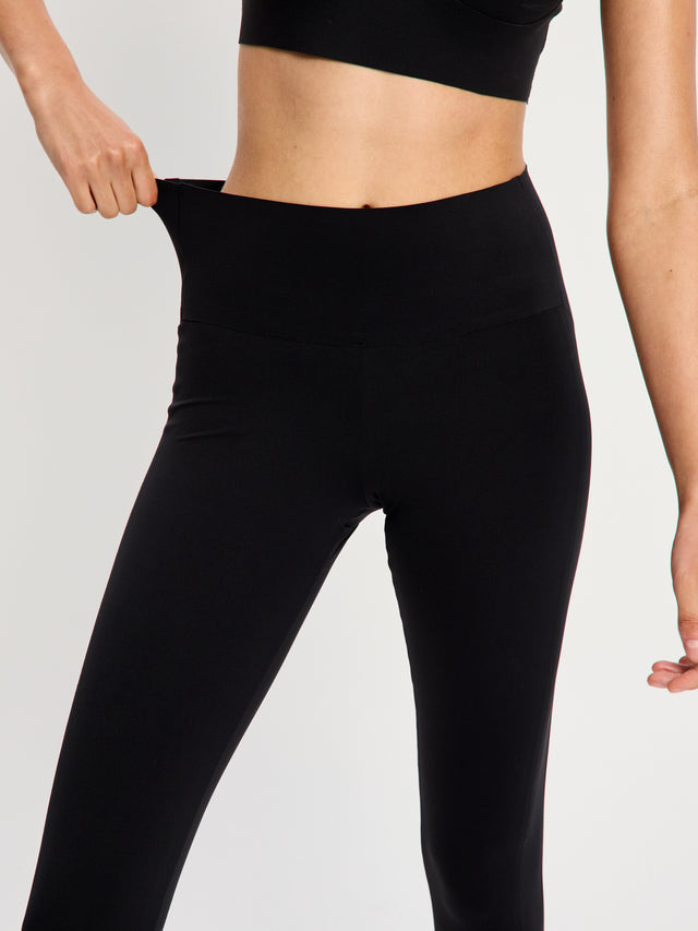 Full Length Bonded Panel Leggings Black
