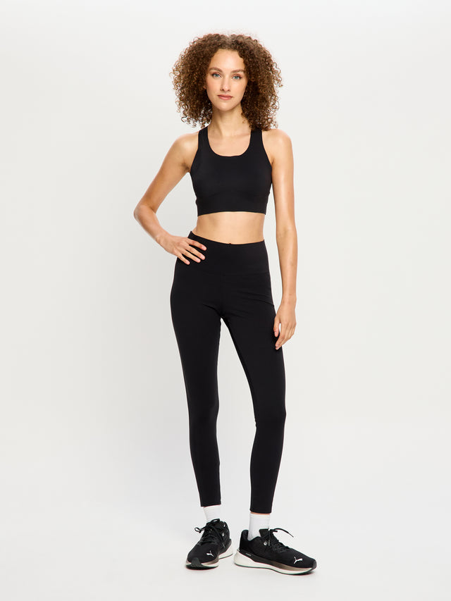 Full Length Bonded Panel Leggings Black