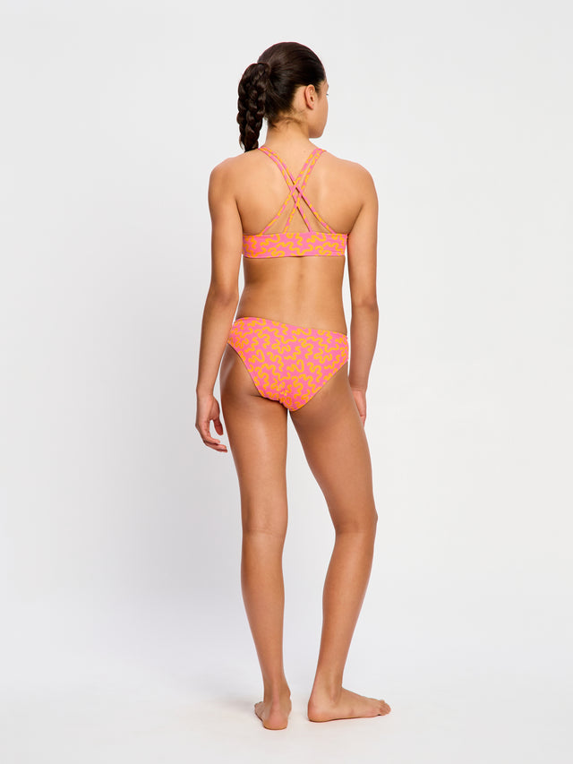 Teen Swimwear Cross Back Crop Top & Bikini Brief Set