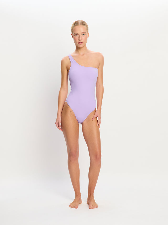 Swimwear One-Shoulder One-Piece Light Lavender