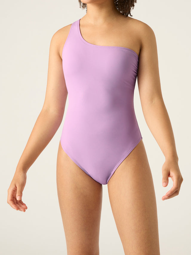 Swimwear One-Shoulder One-Piece Light Lavender