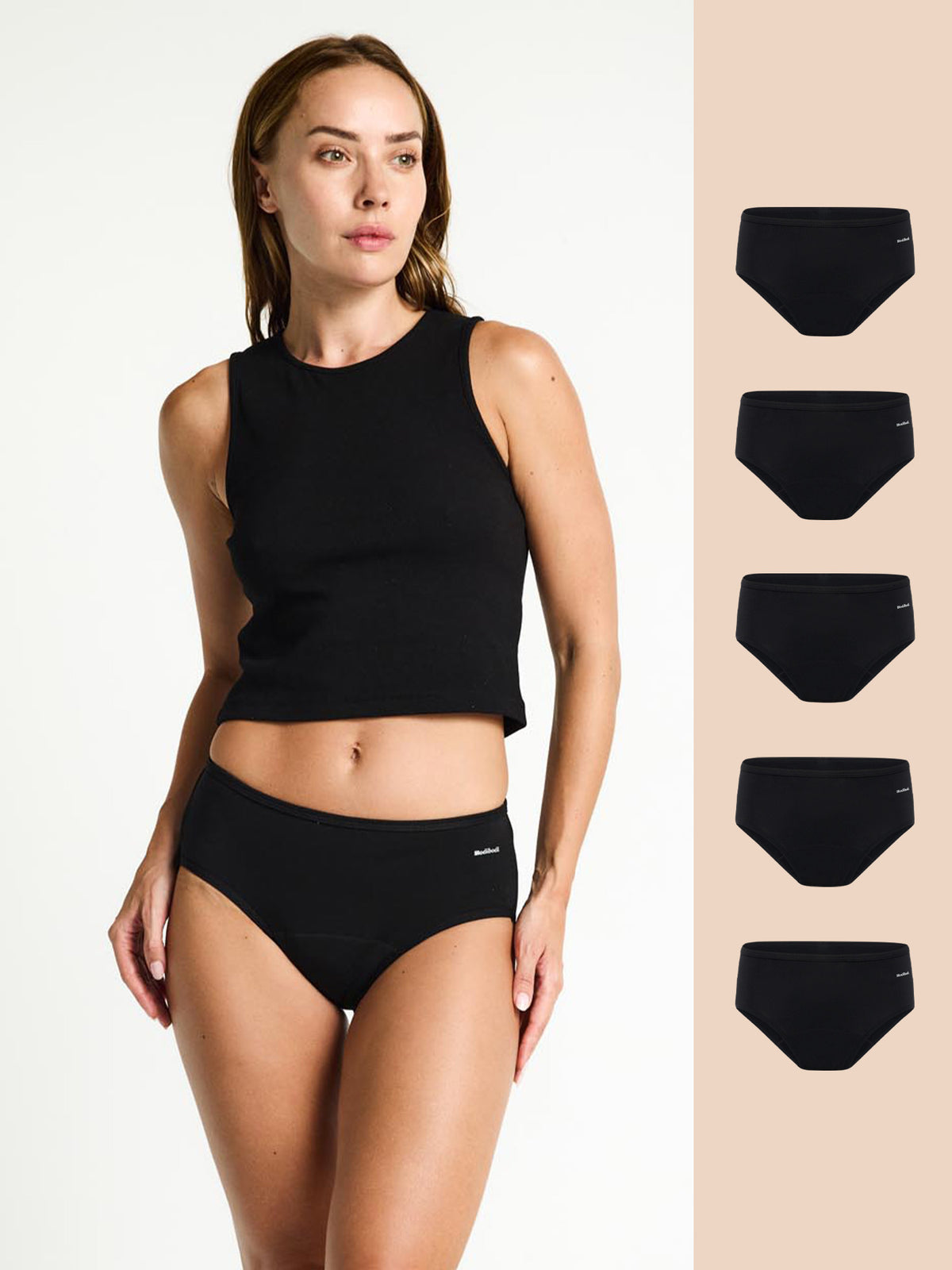Basic Mid Rise Brief Moderate 5 Pack