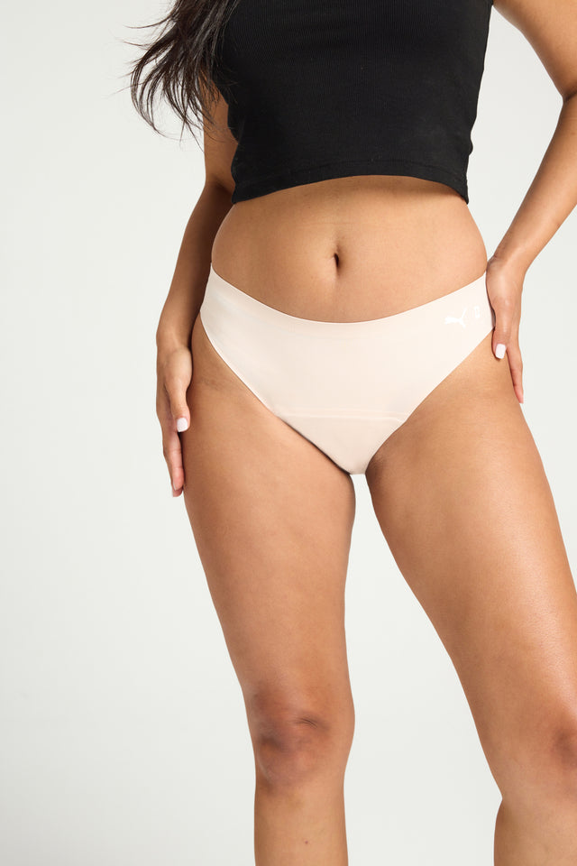 Puma X Modibodi Seamfree Active Bikini Moderate Mist Pink