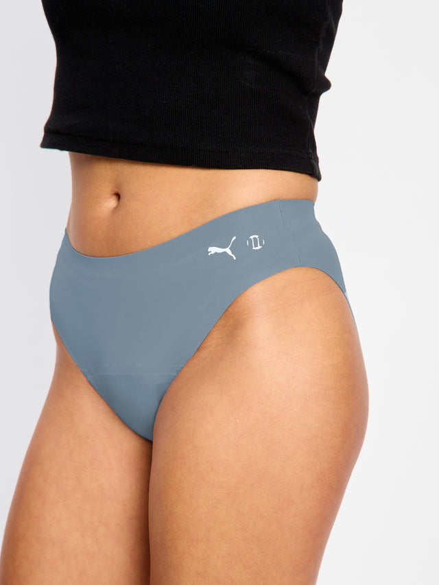 Puma X Modibodi Seamfree Active Bikini Moderate Native Blue
