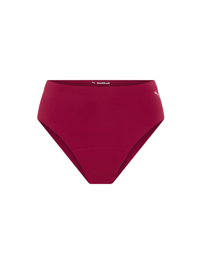 Puma X Modibodi Seamfree Active Bikini Moderate Ruby Shimmer