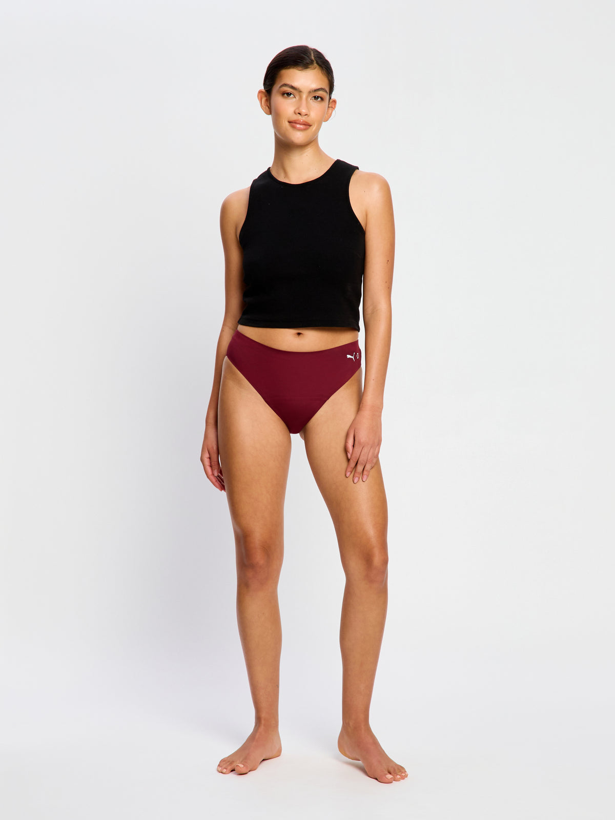 X Seamfree Active Bikini Moderate Ruby Shimmer