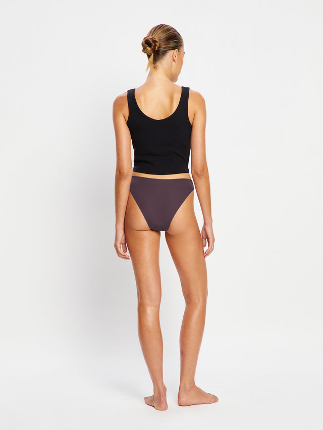Puma X Modibodi Seamless Hi-Leg Cheeky Brief Light Rich Cocoa Brown