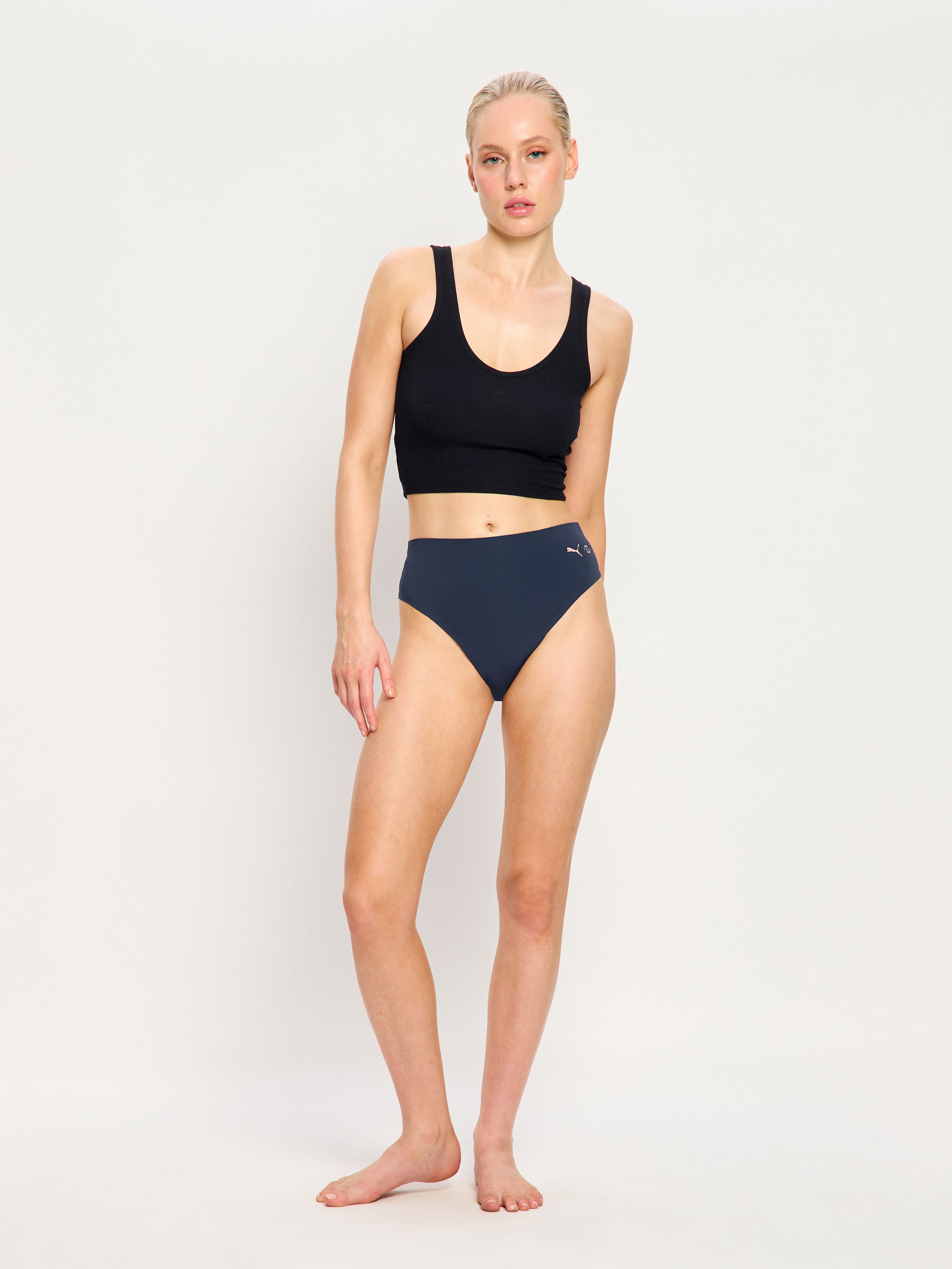 X Seamfree Active Hi Waist Cheeky Moderate Midnight