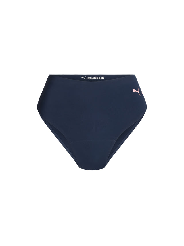 Puma X Modibodi Seamfree Active Hi Waist Cheeky Moderate Midnight
