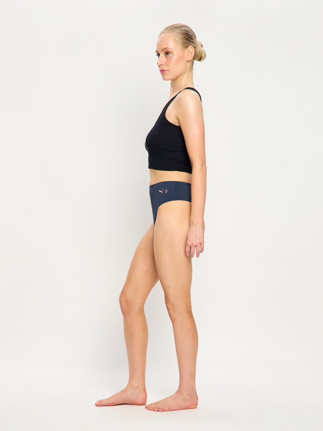 Puma X Modibodi Seamfree Active Hi Waist Cheeky Moderate Midnight