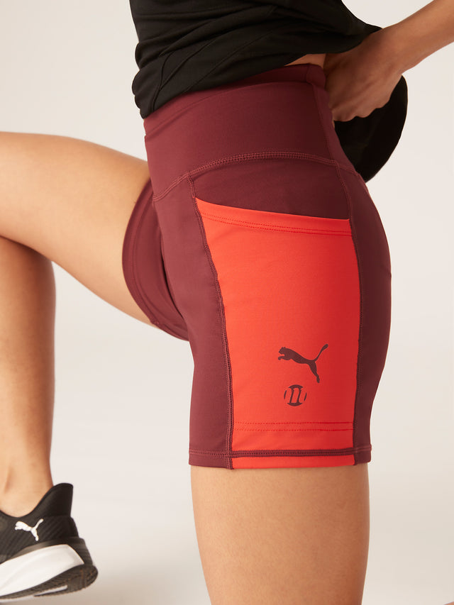 Puma X Modibodi Active Cycle Short Moderate Aubergine/Burnt red