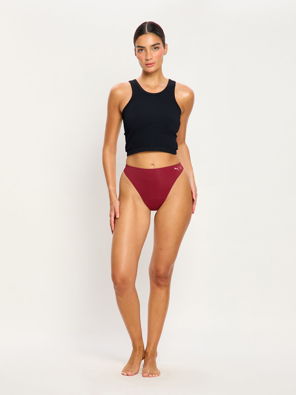 X Seamfree Active Hi Waist Thong Light Caramelised