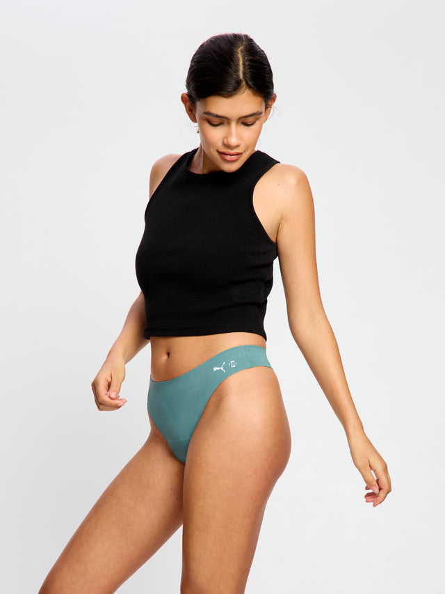 Puma X Modibodi Seamfree Active Thong Light Sage Green