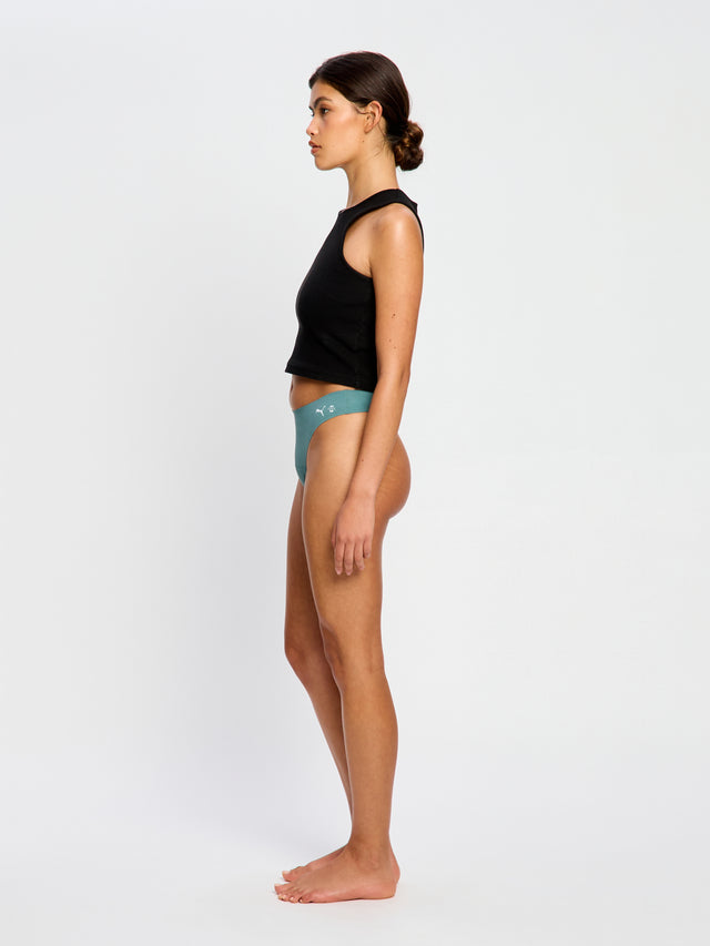 Puma X Modibodi Seamfree Active Thong Light Sage Green