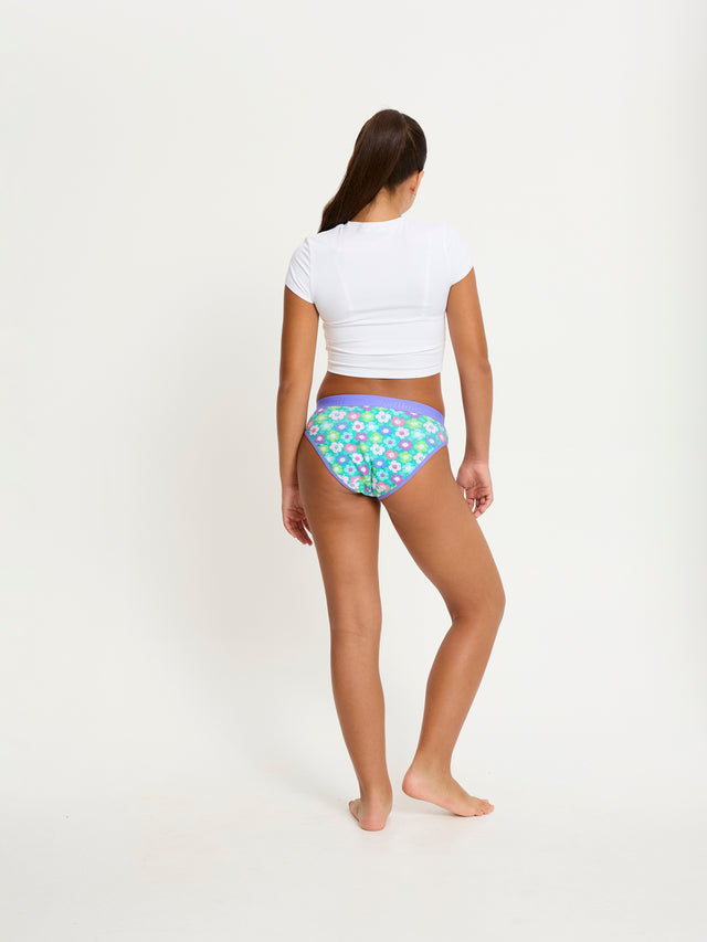 SmileyWorld® | Modibodi Teen Hipster Bikini Super Playful Petal Green