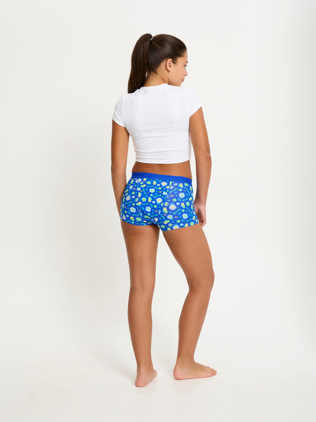 SmileyWorld® | Modibodi Teen Hipster Boyshort Super Boho Botanical Blue