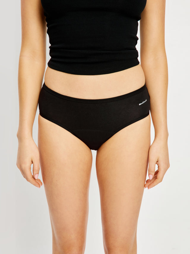Basic Mid-Rise Brief Light Black