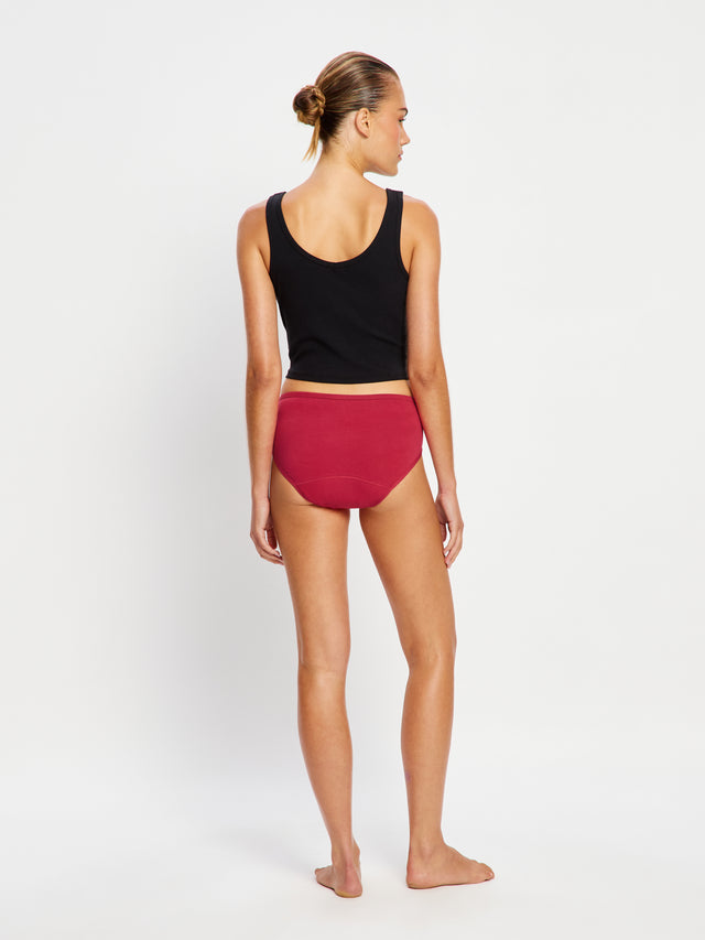 Basic Mid-Rise Brief Moderate Cerise Pink