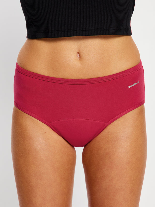 Basic Mid-Rise Brief Moderate Cerise Pink