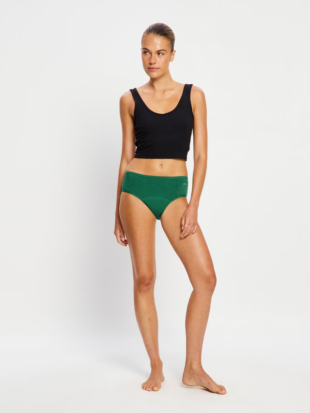 Basic Mid-Rise Brief Moderate Fir Green