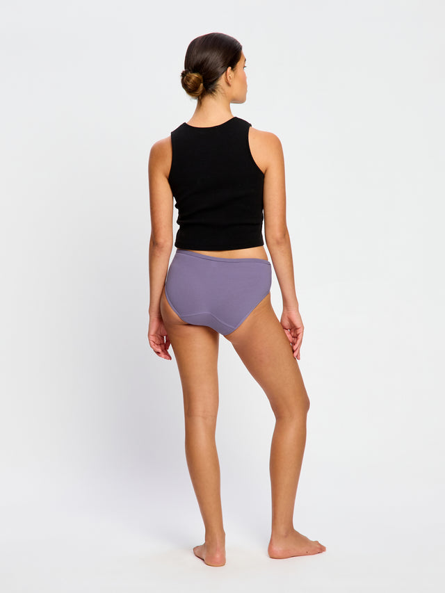 Basic Mid-Rise Brief Moderate Purple Tonic