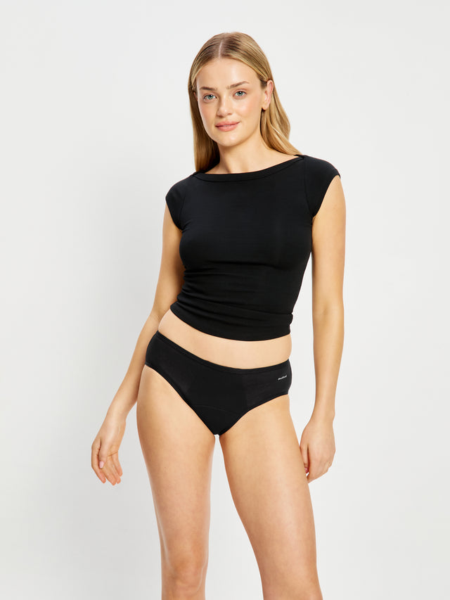 Basic Mid-Rise Brief Super Black