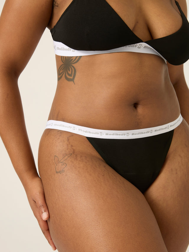 Basic Tanga Brief Moderate Black