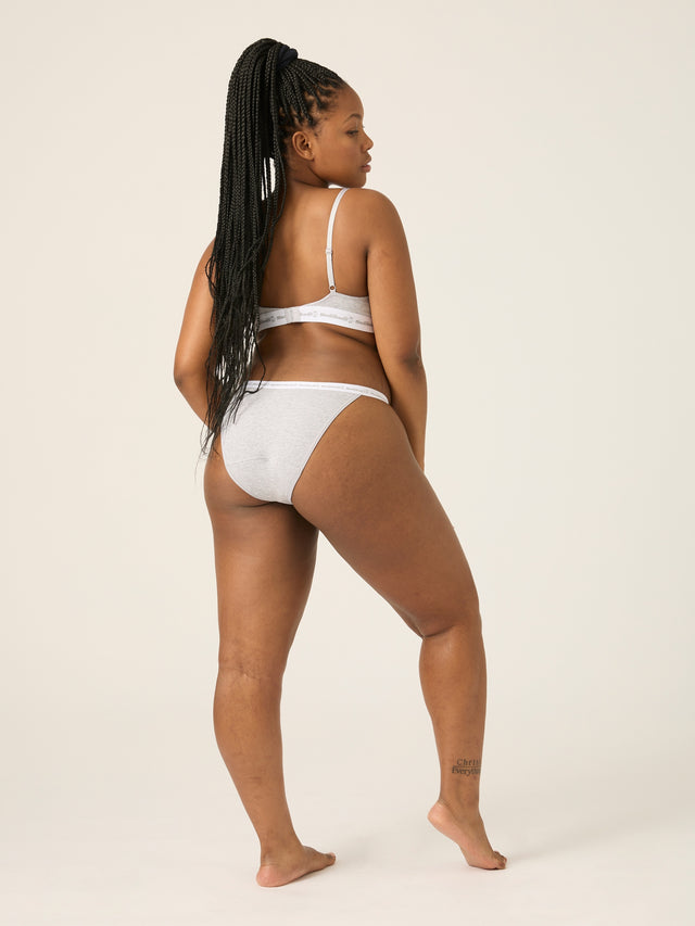 Basic Tanga Brief Moderate Grey Marle