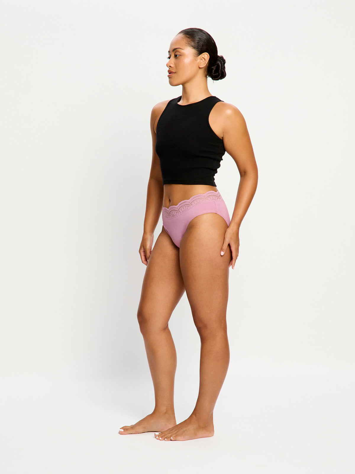 Sensual Hi Waist Bikini Light Dusky Orchid