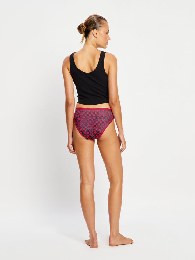 Classic Bikini Moderate Geo Tile Pink