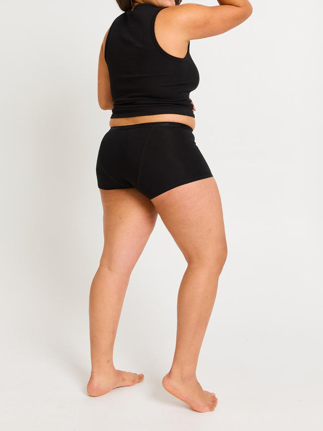Classic Boyshort Moisture Wicking Black