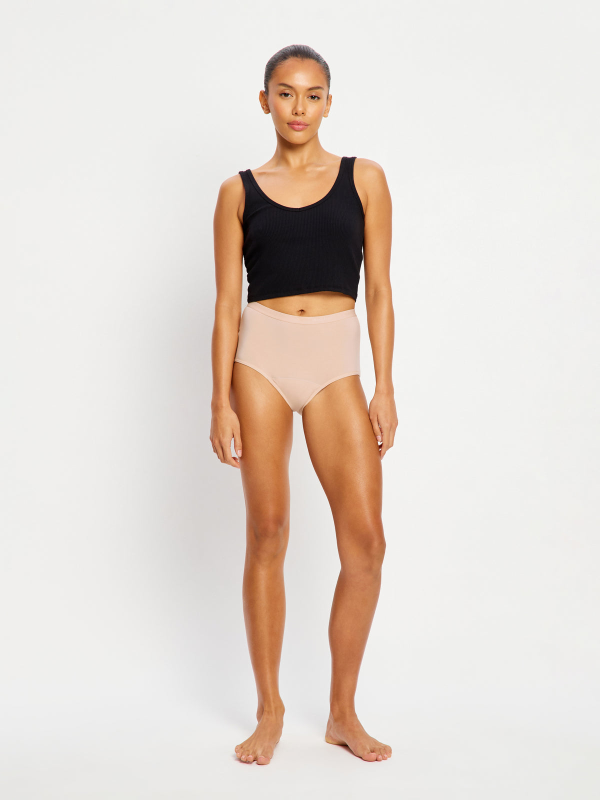 Sensual Hi Waist Bikini Light Cashew
