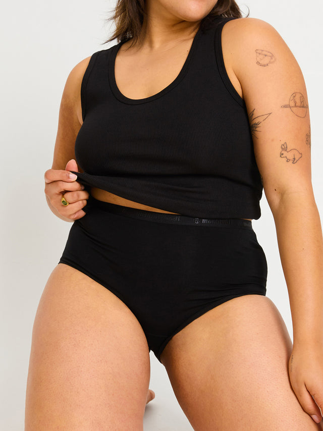 Classic Full Brief Moisture Wicking Black