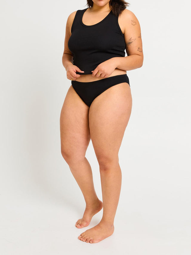 Classic Cheeky Brief Light Black