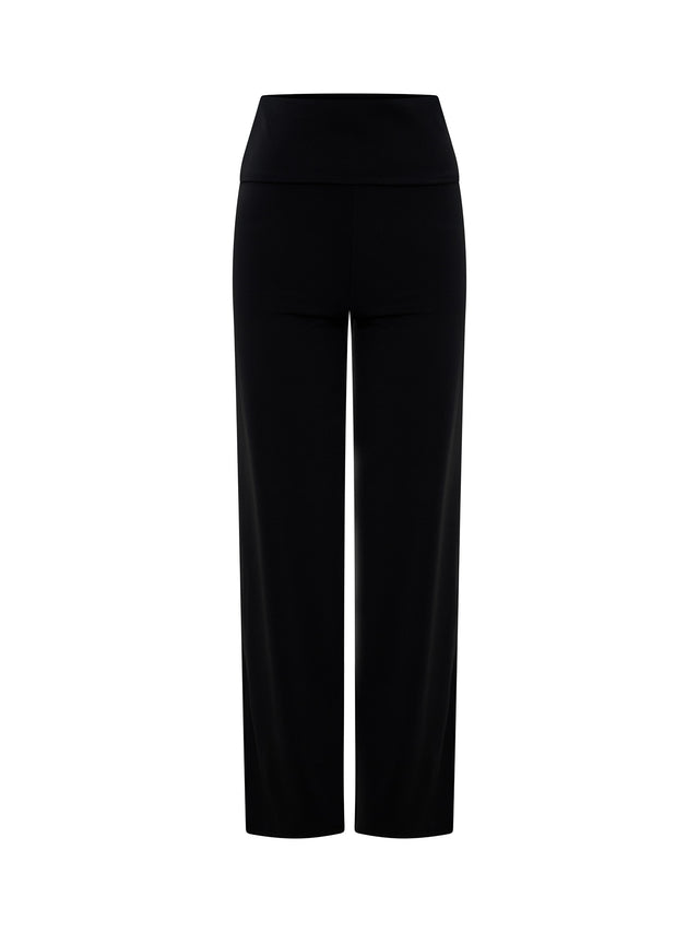 Wide Leg Lounge Pant Black
