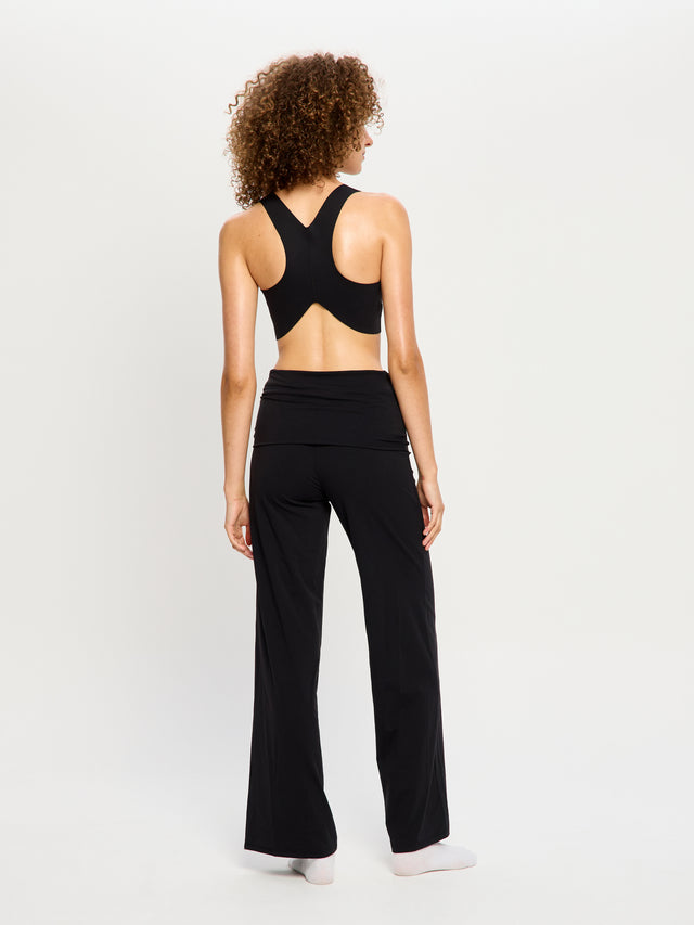 Wide Leg Lounge Pant Black
