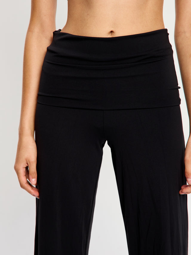 Wide Leg Lounge Pant Black