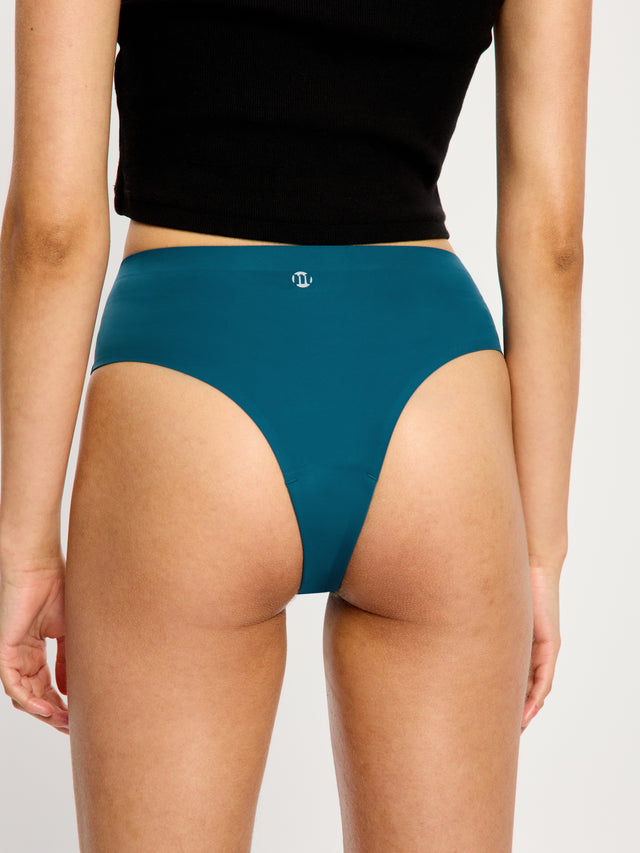 Seamfree Hi Waist Cheeky Moderate Teale Blue