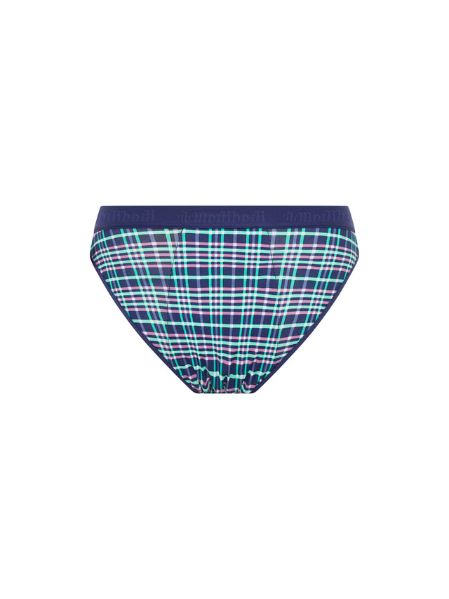 Teen Hipster Bikini Super Midnight Purple Check