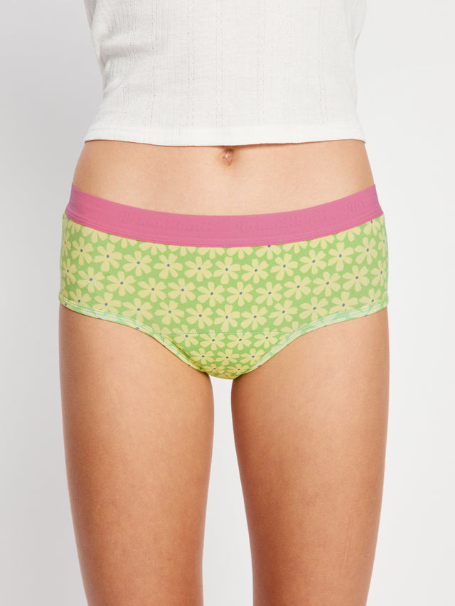 Teen Hipster Boyleg Moderate Floral Green