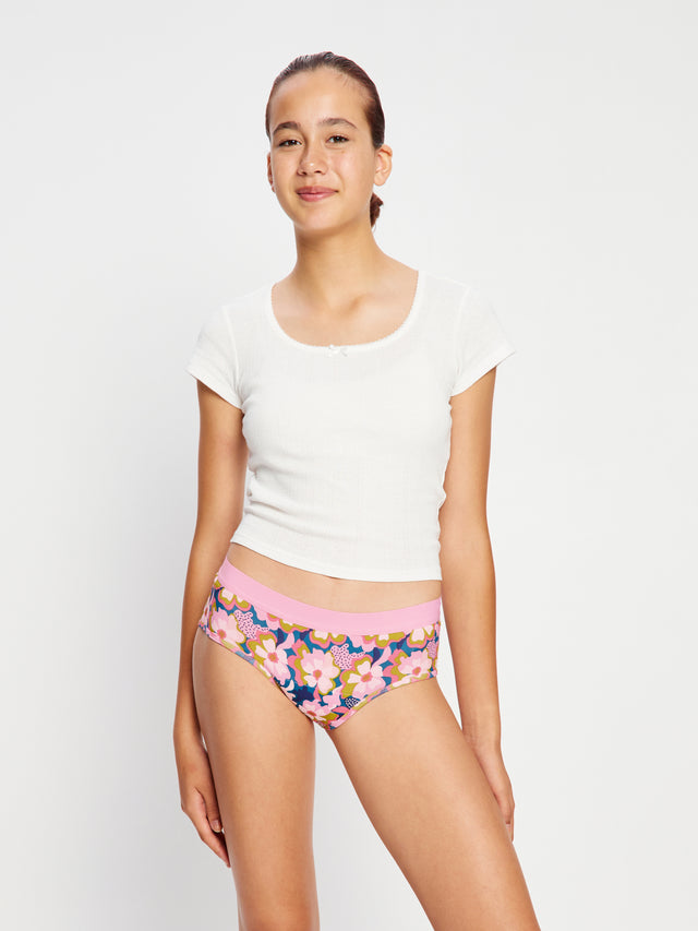 Teen Hipster Boyleg Moderate Twilight Jungle Pink