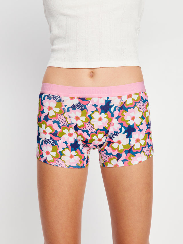 Teen Hipster Boyleg & Boyshort Twilight Jungle Pink 2 Pack